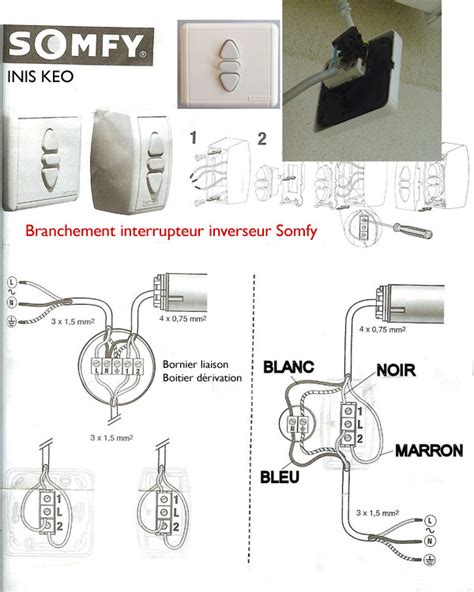 schema interrupteur volet roulant somfy