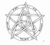 Pentacle Wiccan Tattoo Protection Wicca Symbols Choose Board Visit sketch template