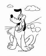 Pluto Coloring Pages Kids Mickey Disney Funny Albanysinsanity sketch template