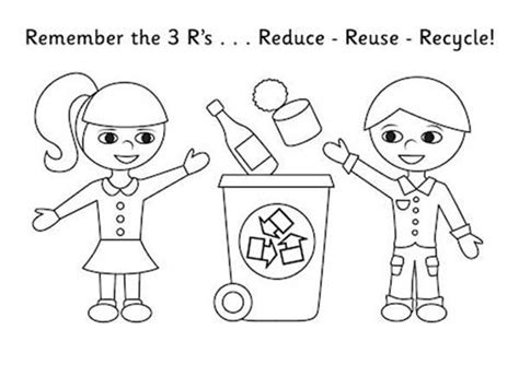 pin  recycling coloring pages