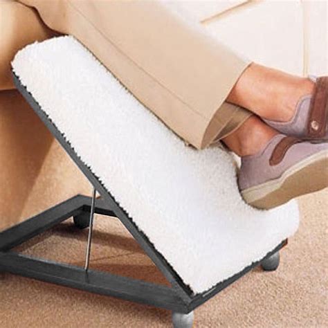 adjustable footrest foot stool comfortable height angle leg rest relax wooden ebay