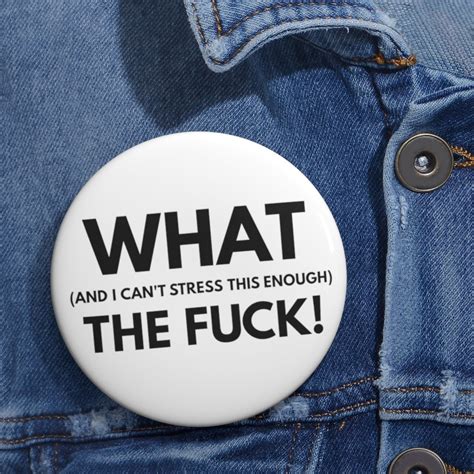 Fuck Pin Enamel Backpacks Pins What The Fuck Rude Etsy