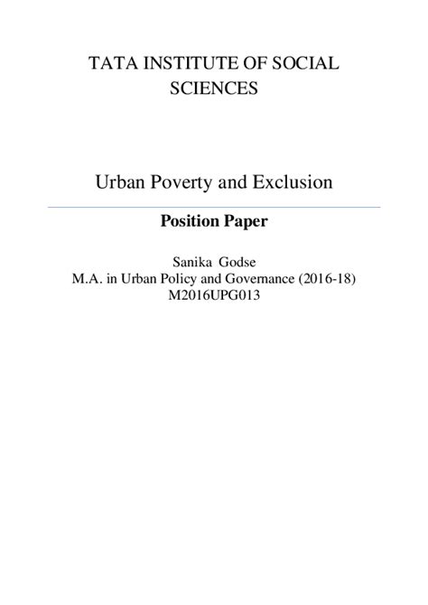 charity  poverty position paper sanika godse academiaedu