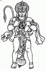 Hanuman Anjaneya Veer sketch template