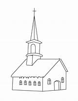 Church Coloring Pages Kids Printable Houses Colouring Print House School Sunday Index Gif Coloringpages Popular sketch template