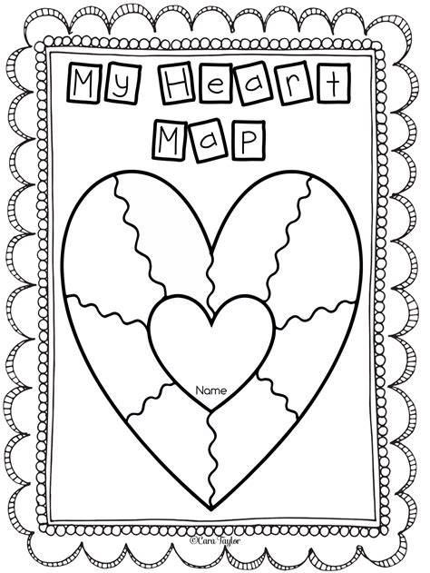 heart map  printable