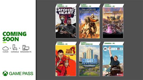 coming to xbox game pass madden nfl 23 atomic heart mount and blade ii