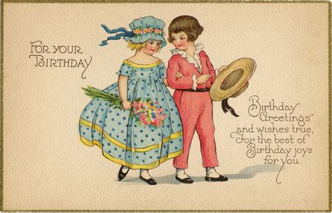 Vintage Birthday Card Image