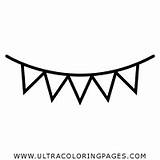 Bunting Coloring Pages Icons sketch template