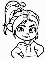 Ralph Wreck Vanellope Coloring Pages Fun Kids sketch template