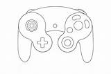 Controller Outline Game Cube Gamecube Clipart Template Back Coloring Clip Ps4 Ps3 Library Cliparts Pages sketch template