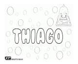 Nombre Colorear Thiago Tiago sketch template