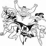 Justice League Coloring International Netart sketch template