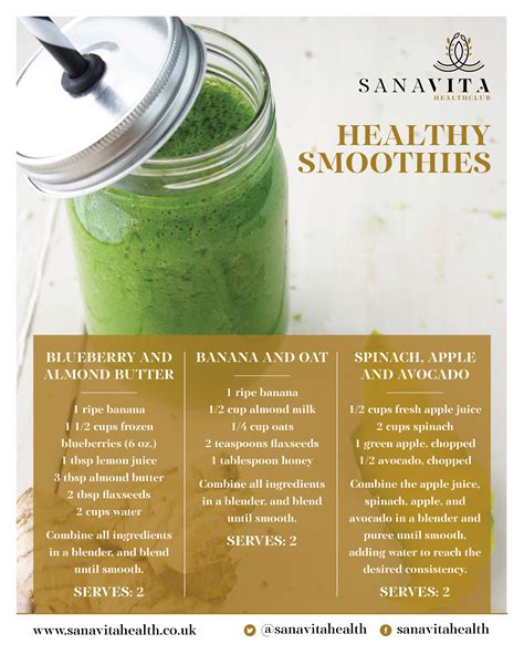 vita health club healthy smoothie recipe