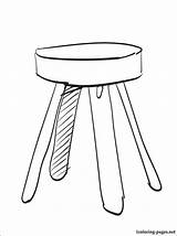 Coloring Stool Pages Popular sketch template