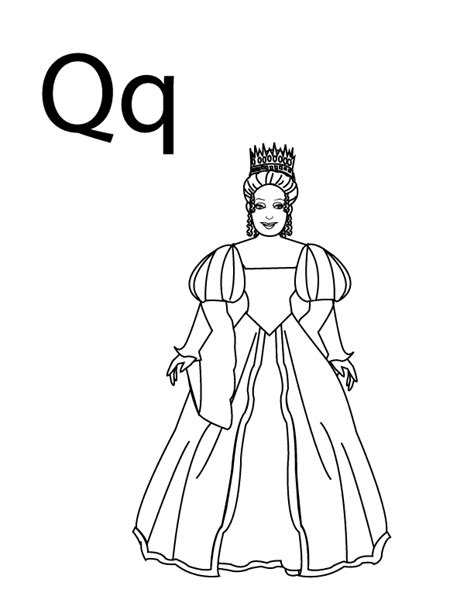 queen coloring page coloring pages