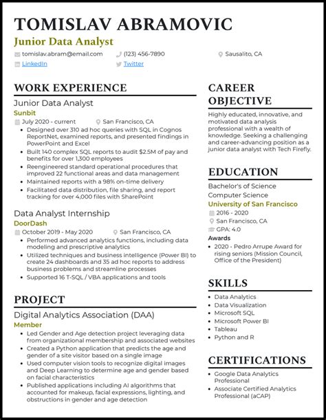 excel data analyst resume examples guide   vrogueco