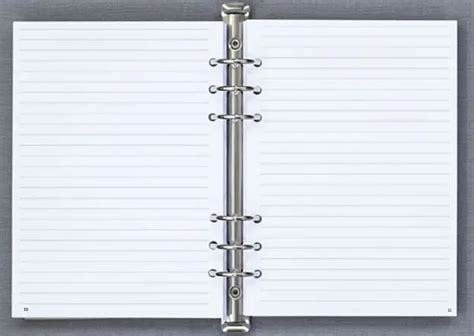 organiser refill plain lined paper notes inserts  size fit