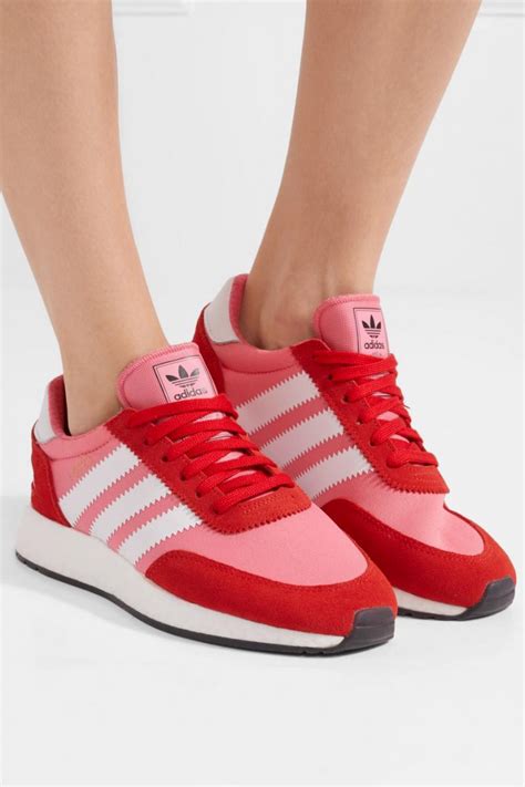 pink womens adidas sneakers   neoprene  suede sneakers pink tippi