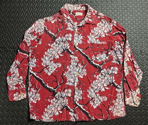 vintage aloha hawaiian shirt rare 1950 s mid century