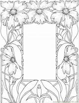 Coloring Frame Pages Printable Adult Frames Patterns Wood Burning Gorgeous Colouring Mosaic Advanced Supercoloring Flower Template Flowers Decorations Madera Pirograbados sketch template