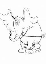 Horton Hears Who Coloring Pages Template Elephant Getcolorings Library Clipart Comments sketch template