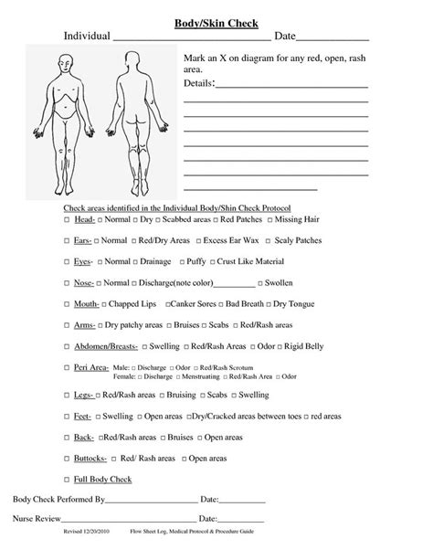 body check sheet body check skin assessment massage intake forms