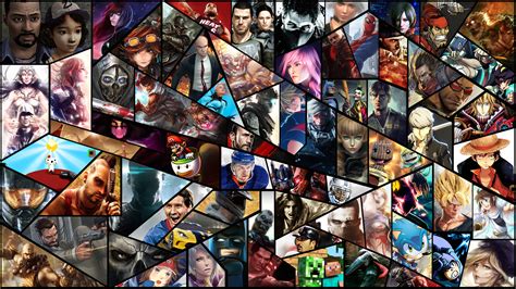 video game collage hd wallpaper