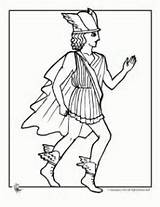 Coloring Perseus Mythologie Mercury Myths Coloriages Designlooter Mythology sketch template