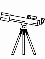 Telescope Coloring Pages Drawing Space Printable Astronomy Clipart Categories sketch template
