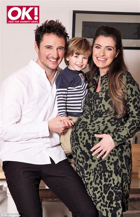 eastenders james bye poses at home with wife victoria and their son daily mail online