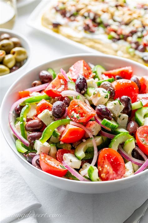 Easy Greek Salad Recipe Saving Room For Dessert