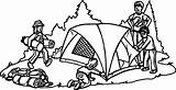 Coloring Pages Camper Camping Popular sketch template