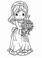 Precious Moments Coloring Pages Maid Easter Puppy Kitty Wedding Princess Honor Kids Printable Books Mom Color Colouring Girls Getcolorings Getdrawings sketch template