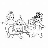 Teletubbies Coloring Pages Printable Books Last sketch template