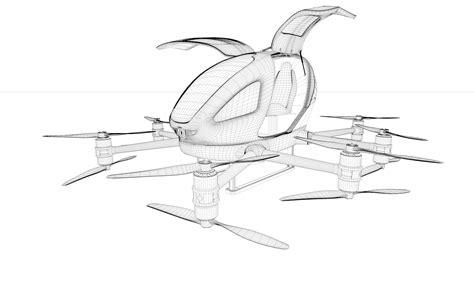 modele  de drone taxi turbosquid
