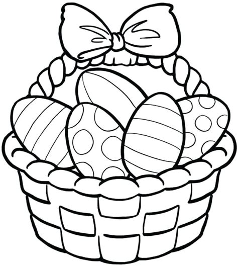easter egg basket coloring pages  getcoloringscom  printable