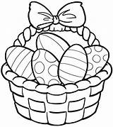 Easter Basket Coloring Pages Egg Printable Getcolorings Color Print sketch template