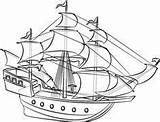 Ship Drawing Pirate Draw Easy Simple Ships Boat Drawings Vespucci Amerigo Boats Sketch Coloring Steps Map Warship Getdrawings Sailing Container sketch template