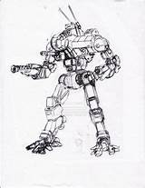 Coloring Vulcan Vl Robot 2t Mechwarrior Battletech sketch template