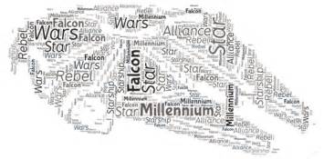 Star Wars Millennium Falcon Word Art Cup720661 2229 Craftsuprint
