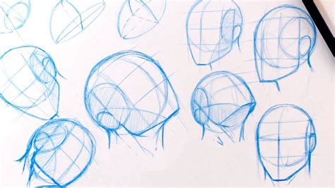 draw basic head structure traditional media  youtube