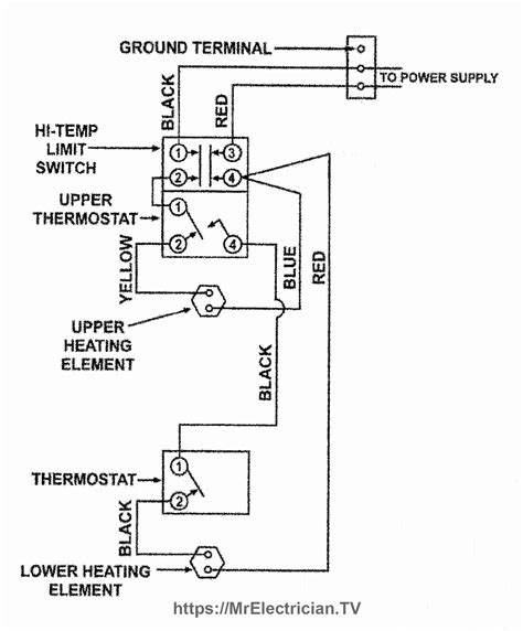electric water heater internal wiring diagram  electrician