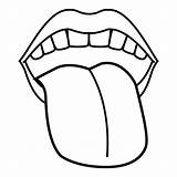 Coloring Tongue Mouth Lengua Template Templates Pages Sketch sketch template