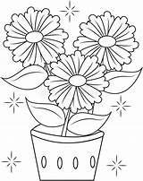 Pot Flower Coloring Drawing Pages Flowers Line Color Plant Pots Drawings Template Printable Size Getdrawings Getcolorings Small Paintingvalley Clipart Print sketch template