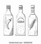 Vodka sketch template
