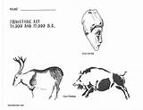Prehistoric Coloring Reference Cave Lascaux Paintings Drawing sketch template