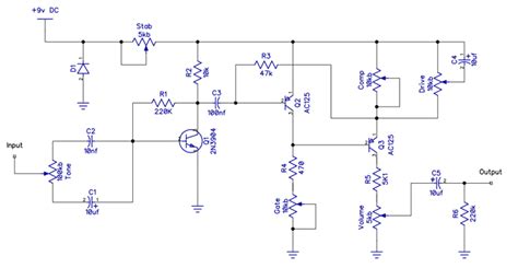 octave fuzz pedal schematic