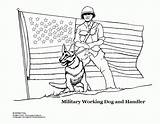 Coloring Dog Army Military Pages Dogs Boys Colouring Handler Navy Working Printable Kids Print Soldier Sheets Men Shepherd German Search sketch template