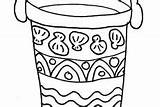 Bucket Coloring Shovel Pages sketch template